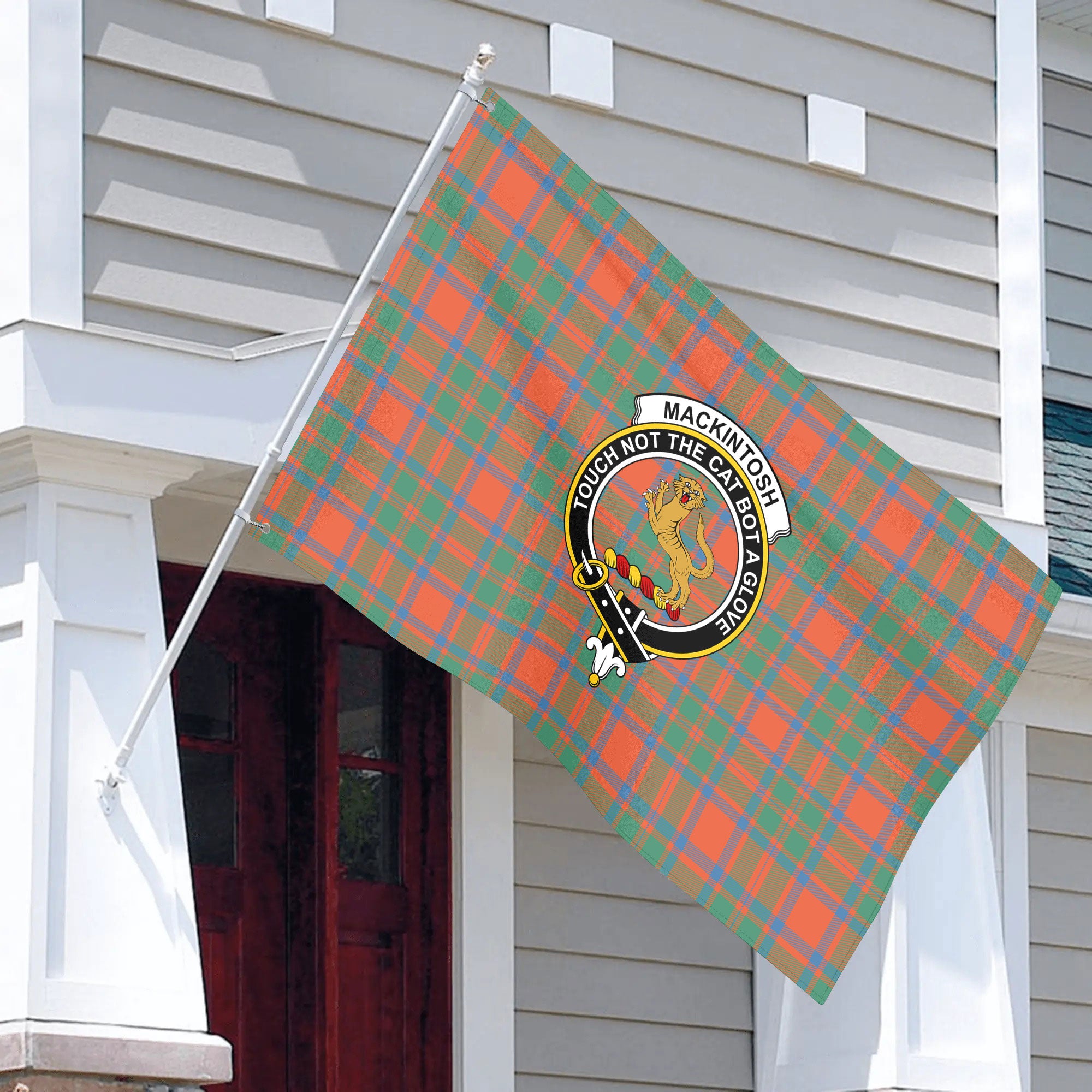 MacKintosh Ancient Tartan Crest House Flag