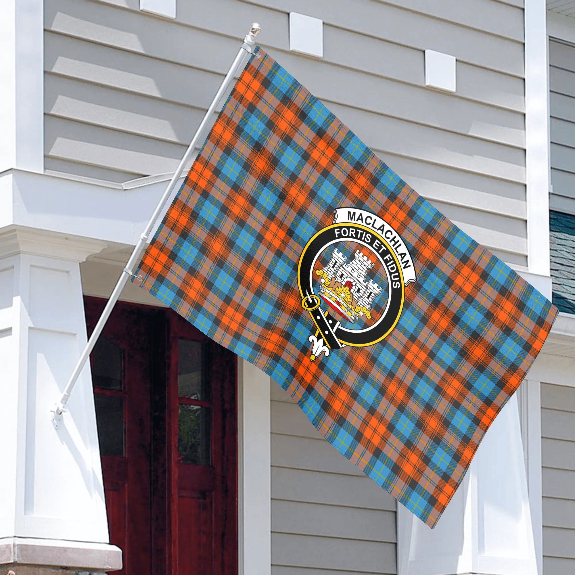 MacLachlan Ancient Tartan Crest House Flag