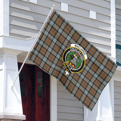 MacLaren Weathered Tartan Crest House Flag