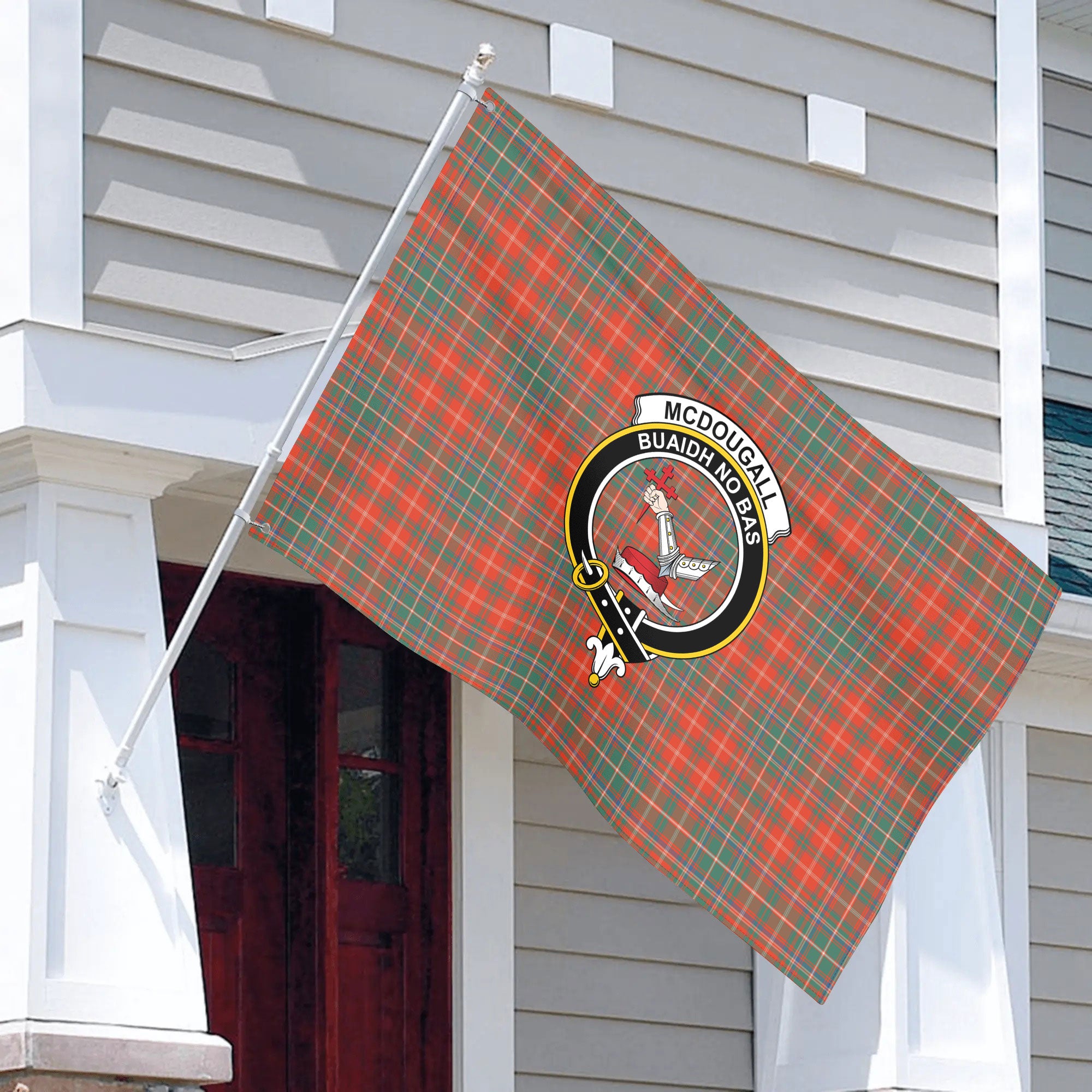 McDougall Ancient Tartan Crest House Flag