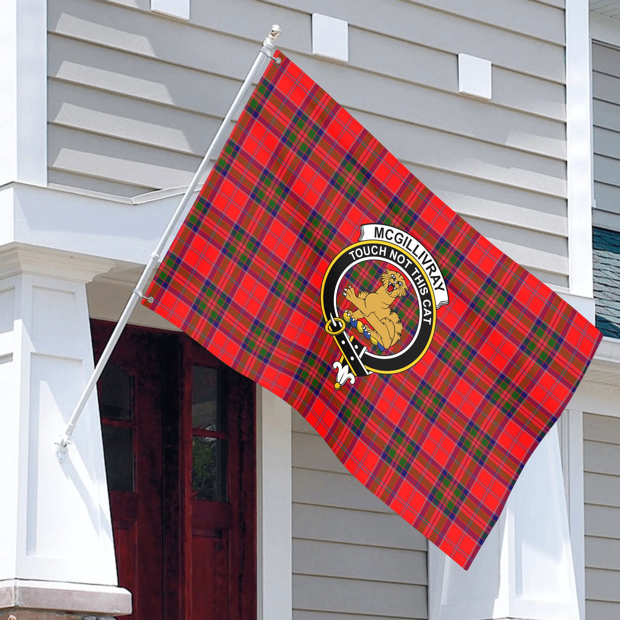 McGillivray Modern Tartan Crest House Flag
