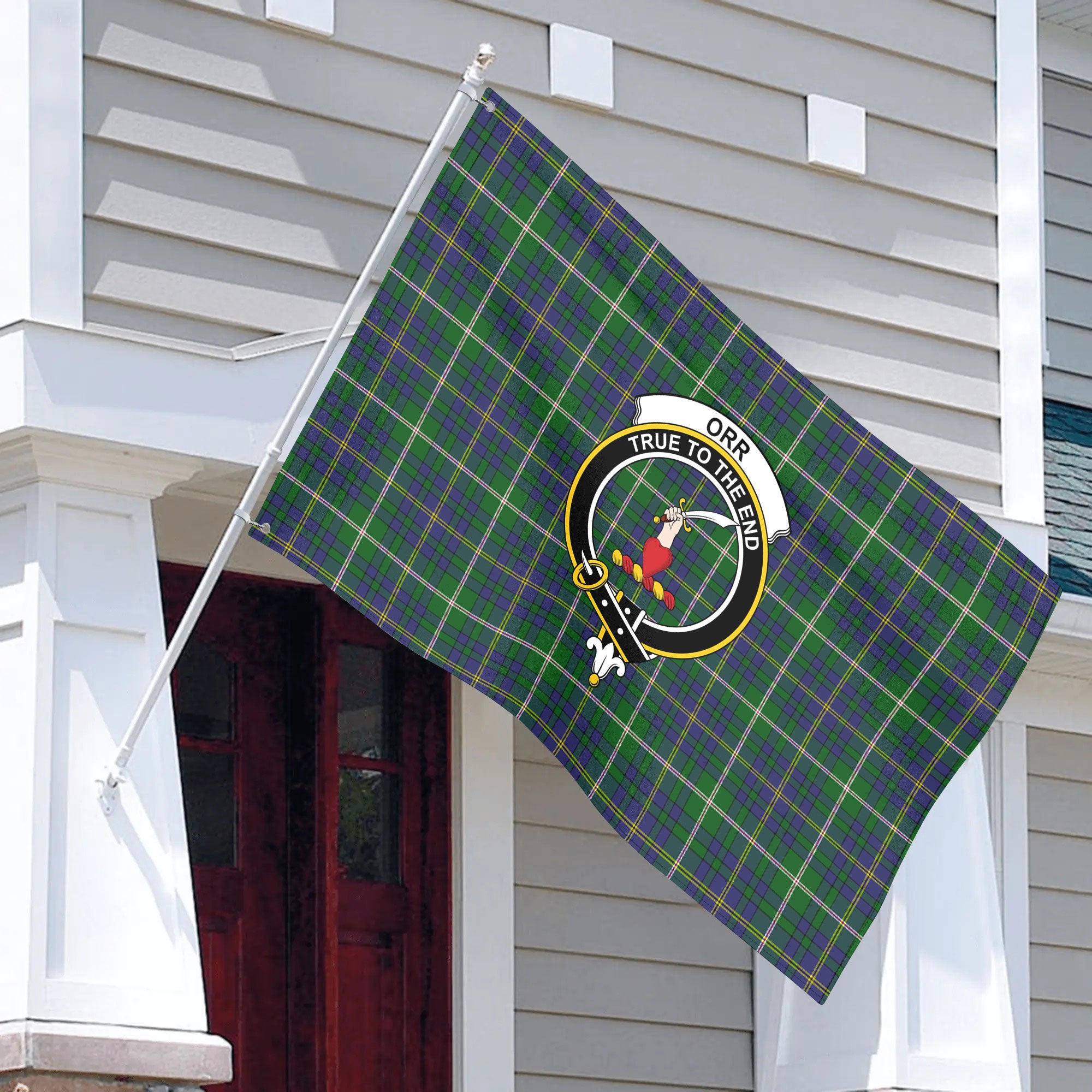 Orr Tartan Crest House Flag