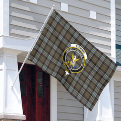 Stewart Old Weathered Tartan Crest House Flag