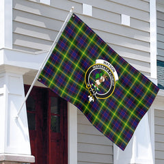 Watson Modern Tartan Crest House Flag