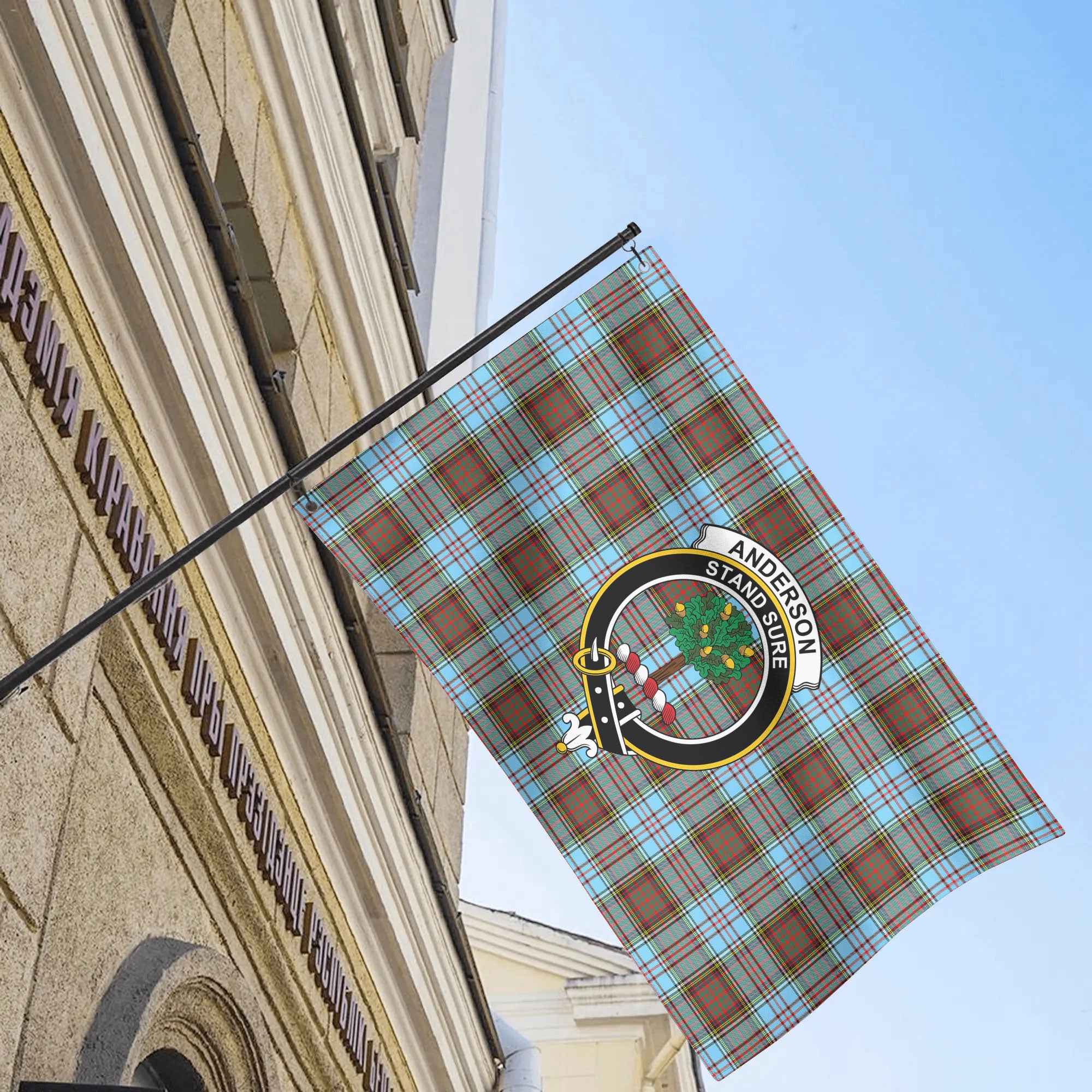Anderson Ancient Tartan Crest House Flag