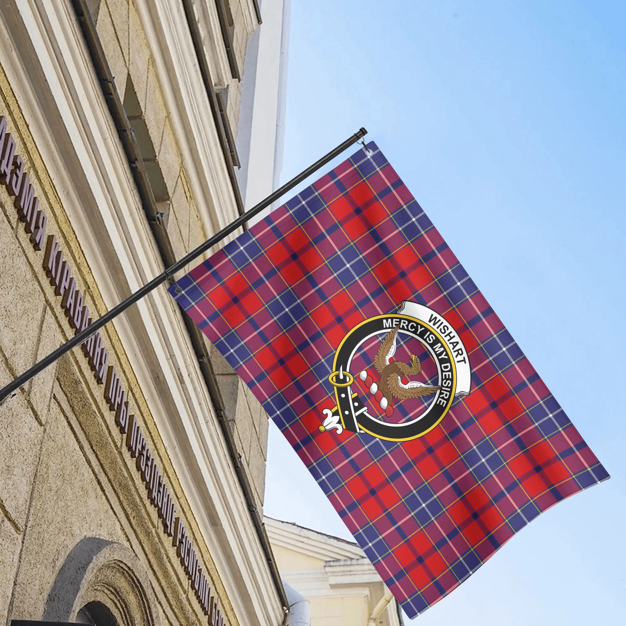 Wishart Dress Tartan Crest House Flag