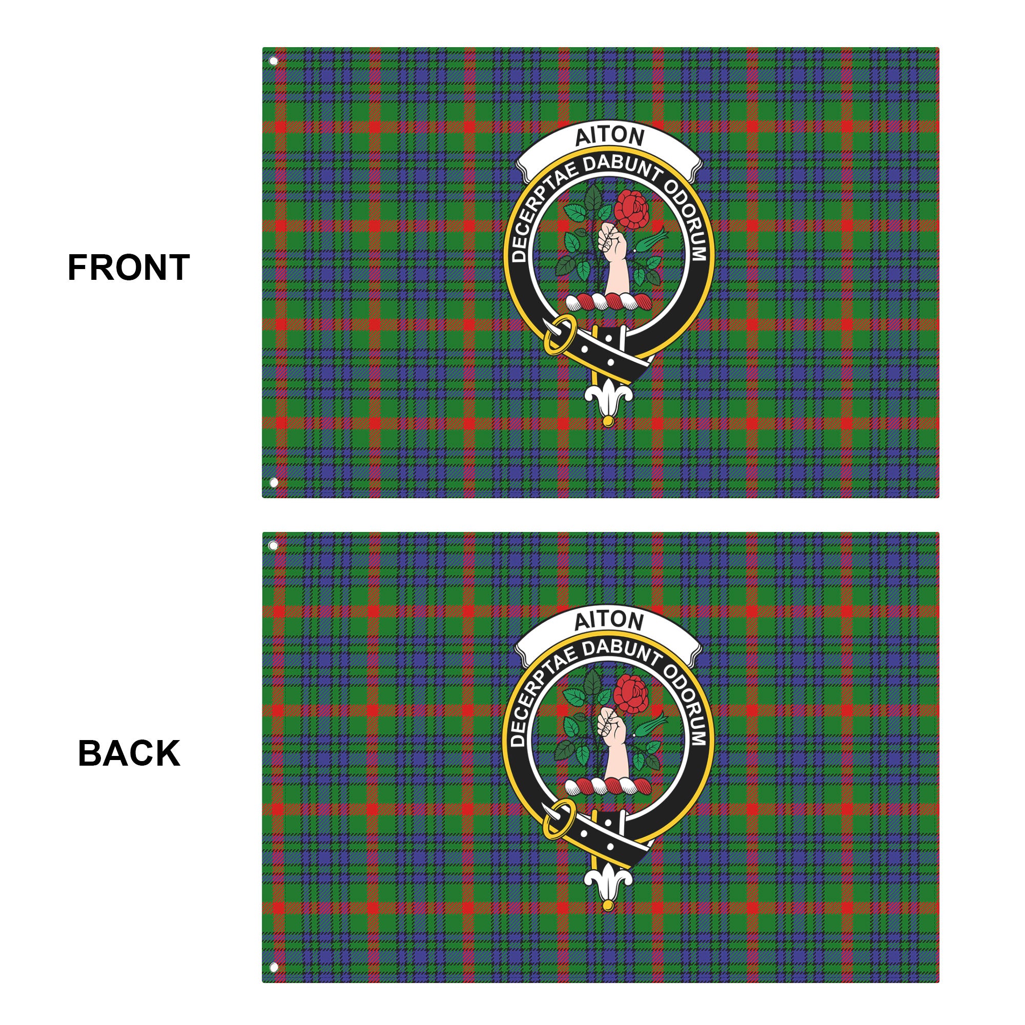 Aiton Tartan Crest House Flag