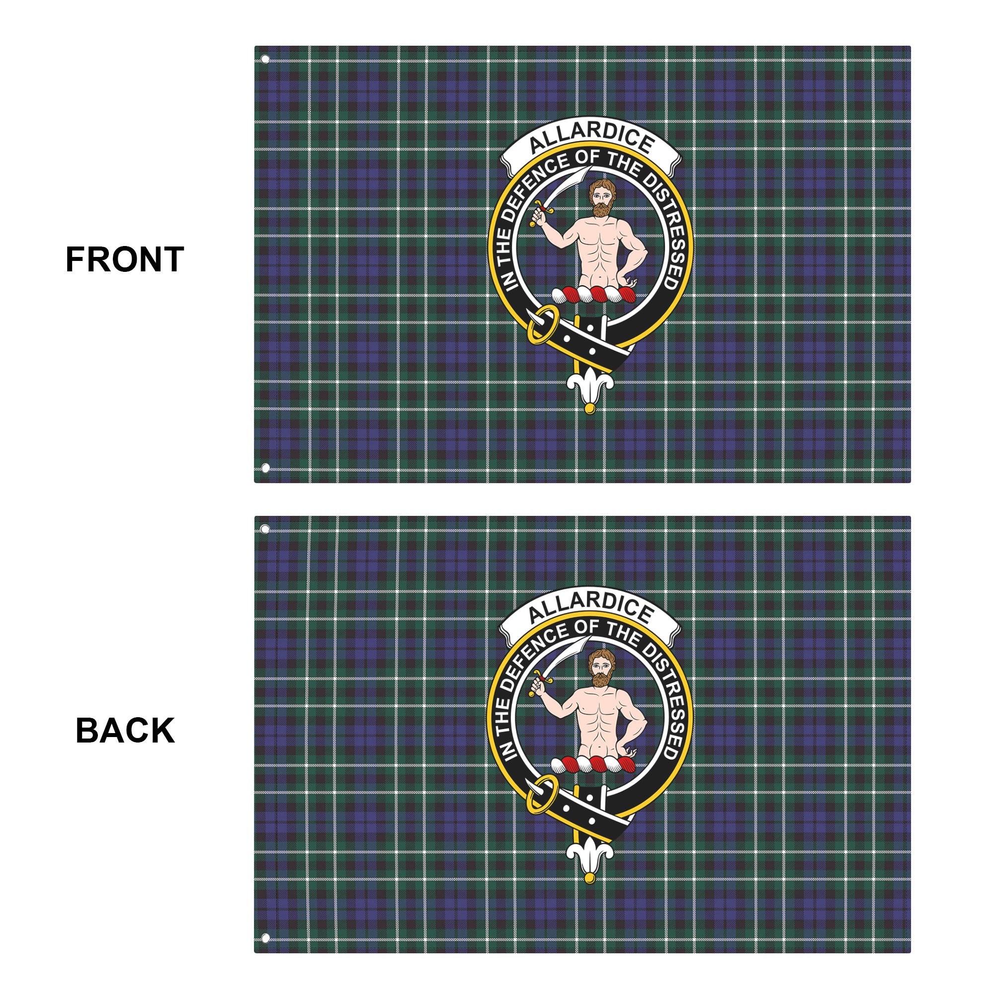 Allardice Tartan Crest House Flag