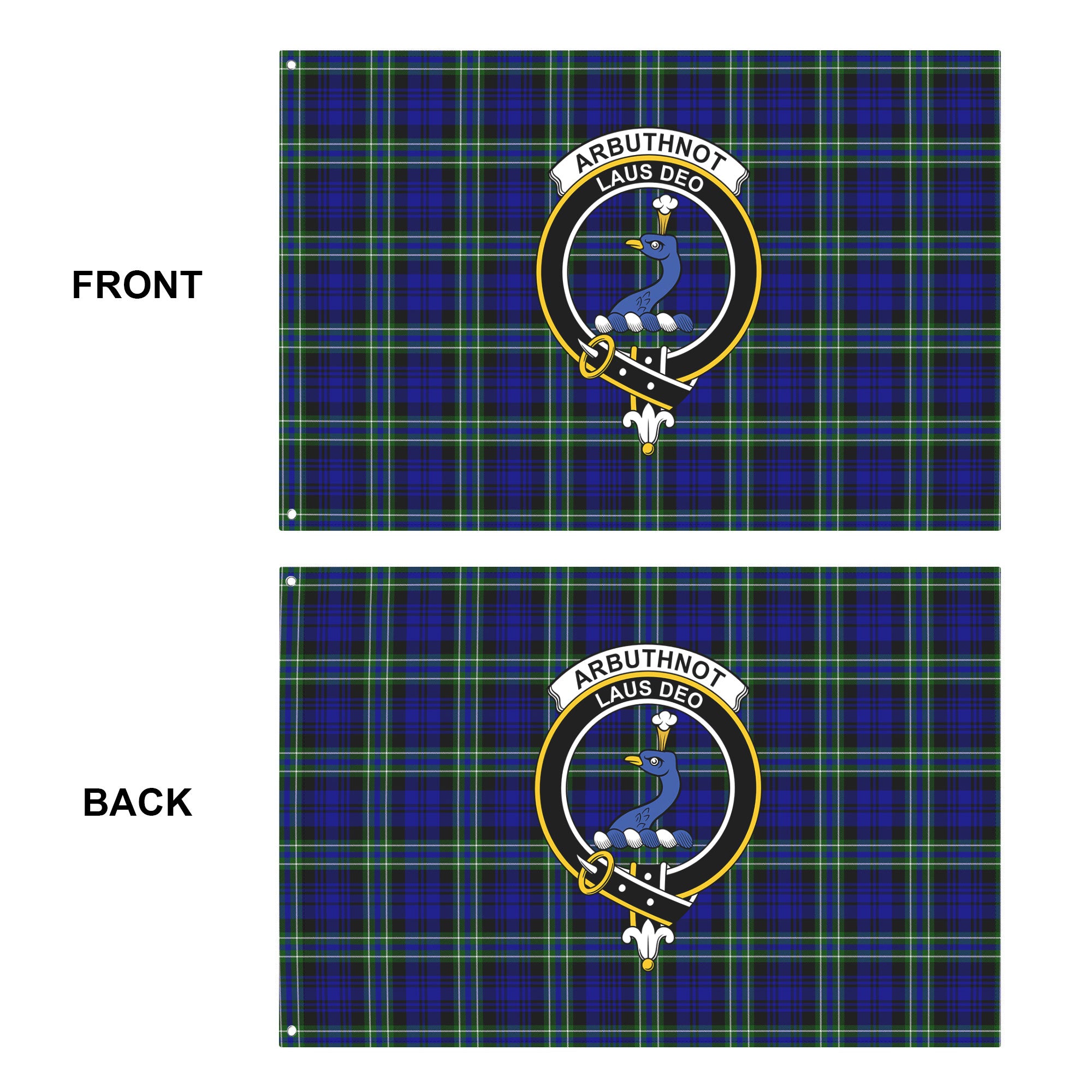 Arbuthnot Modern Tartan Crest House Flag