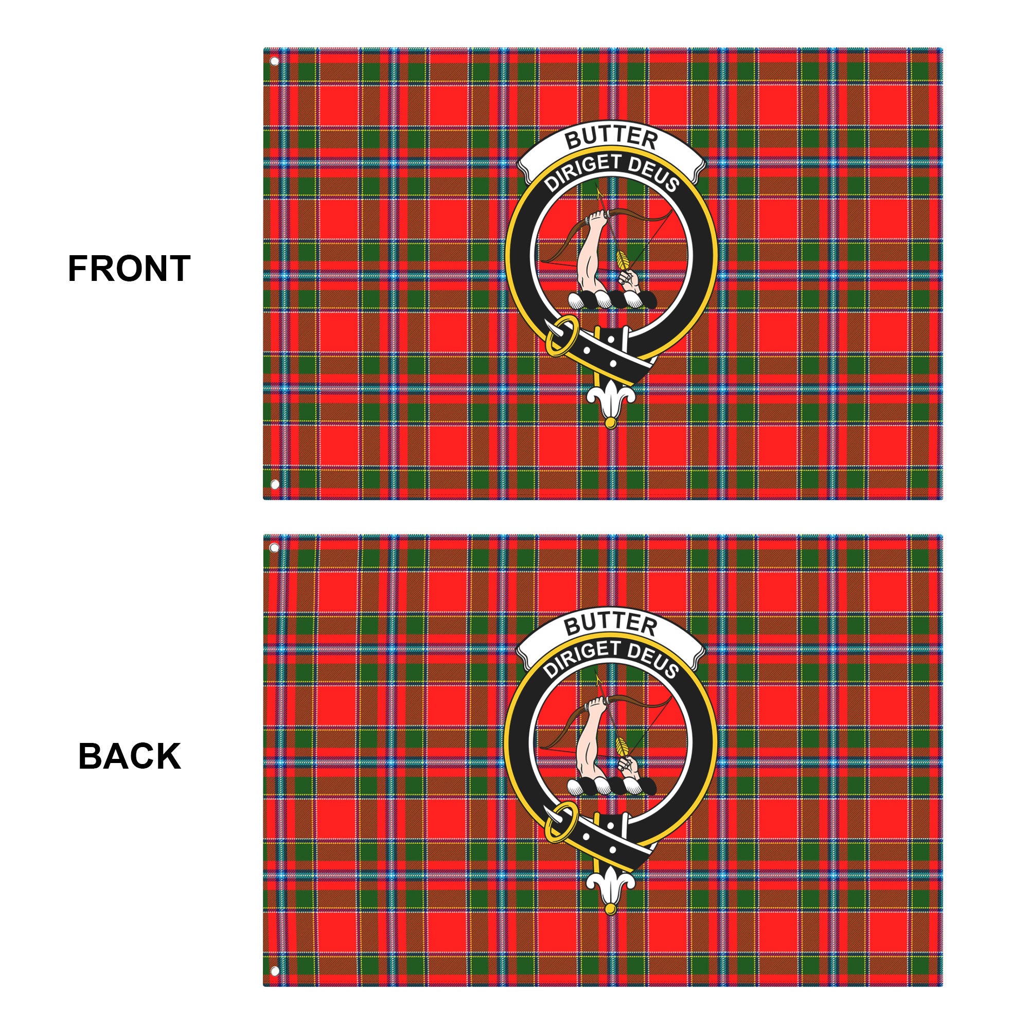 Butter Tartan Crest House Flag