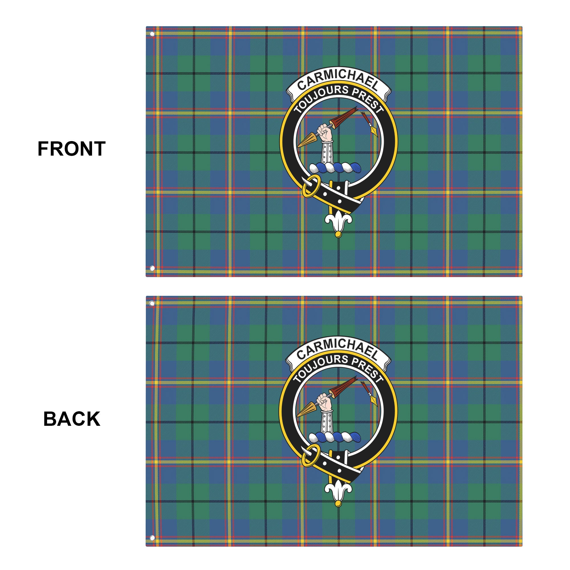 Carmichael Ancient Tartan Crest House Flag