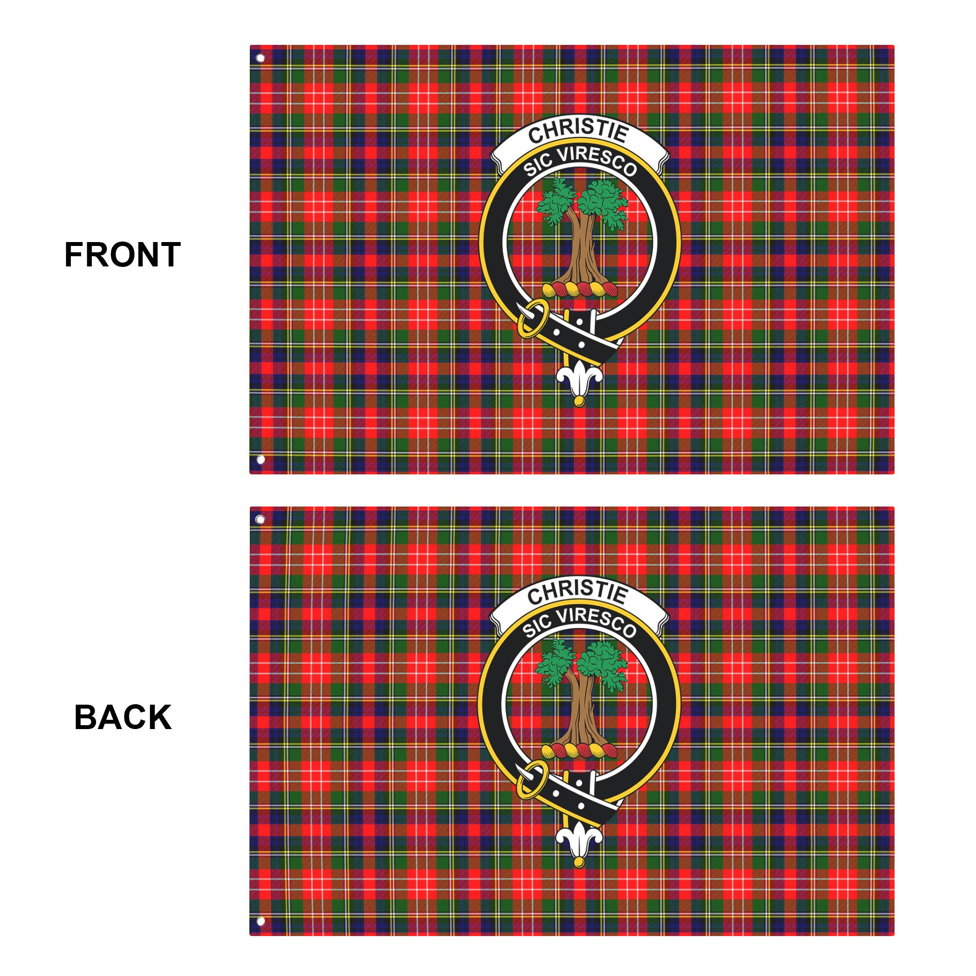 Christie Tartan Crest House Flag