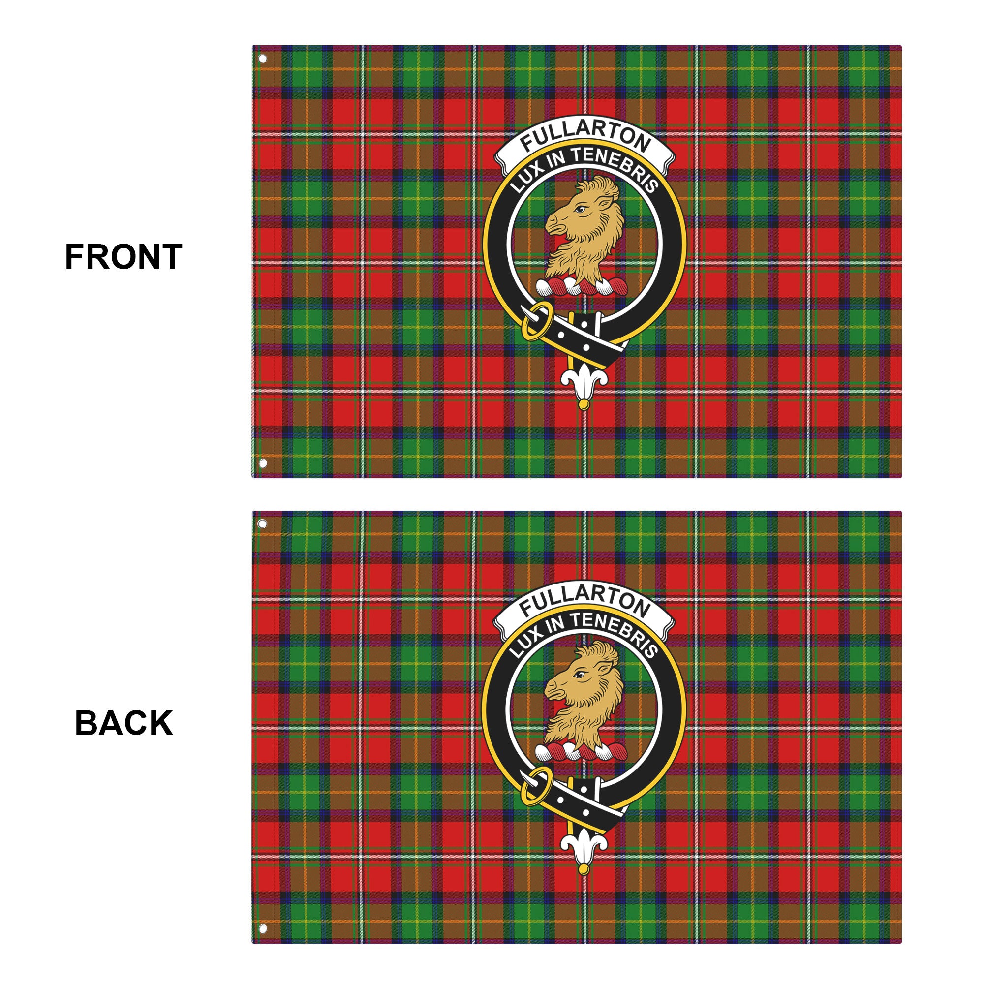 Fullarton Tartan Crest House Flag