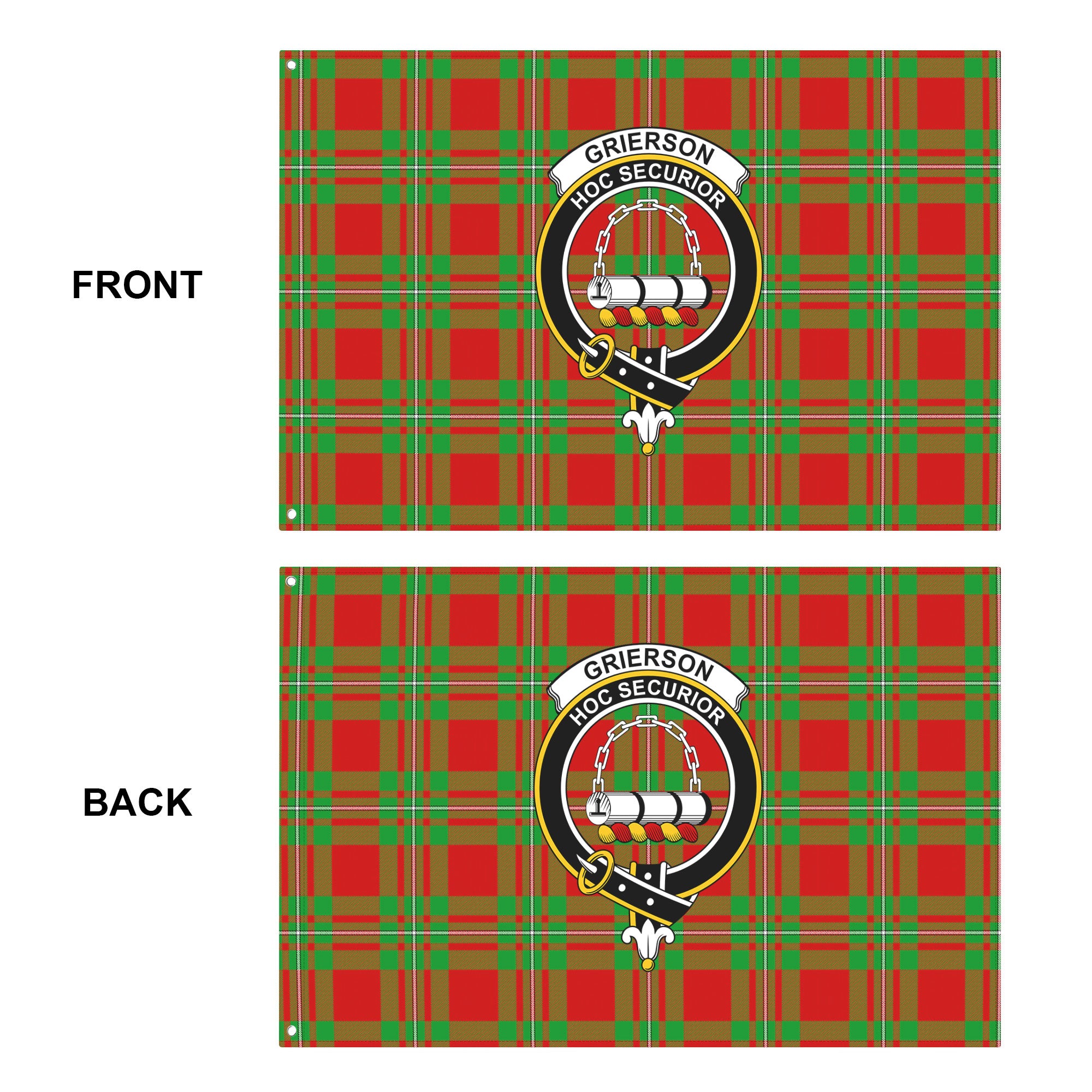 Grierson Tartan Crest House Flag