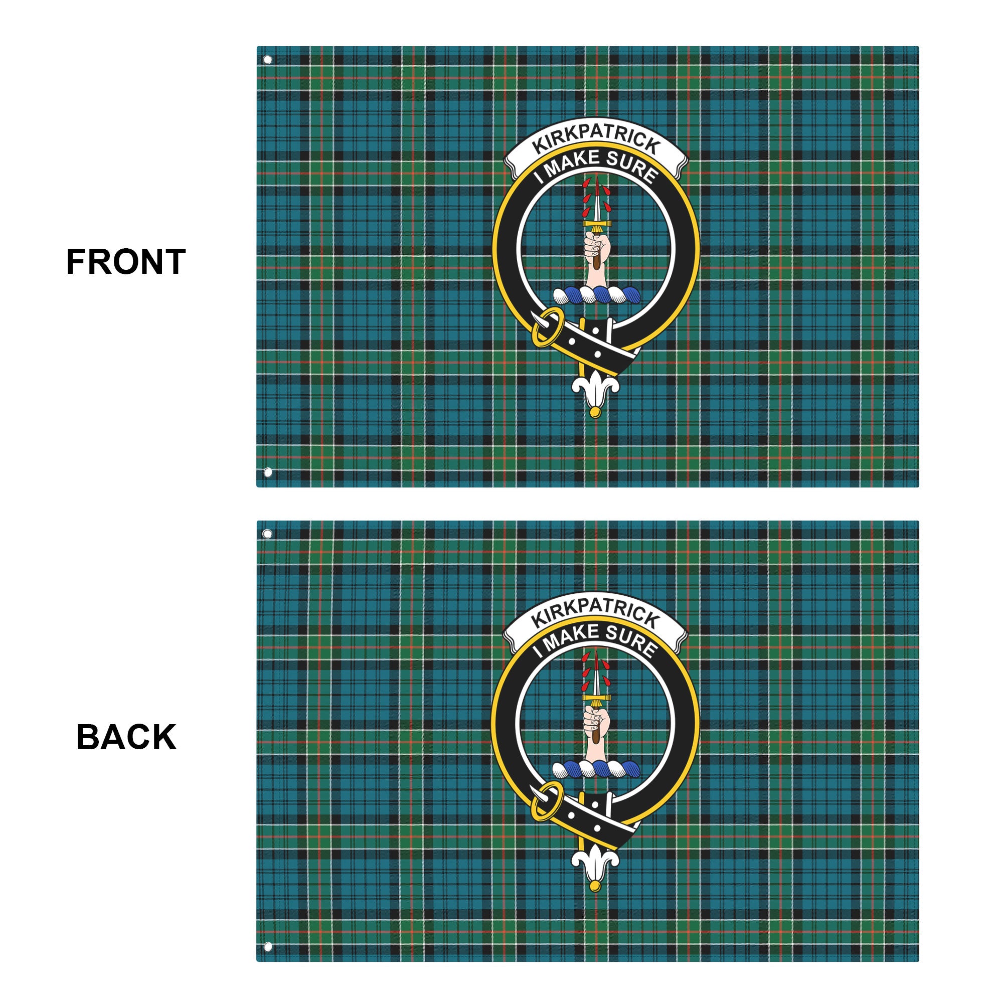 Kirkpatrick Ancient Tartan Crest House Flag