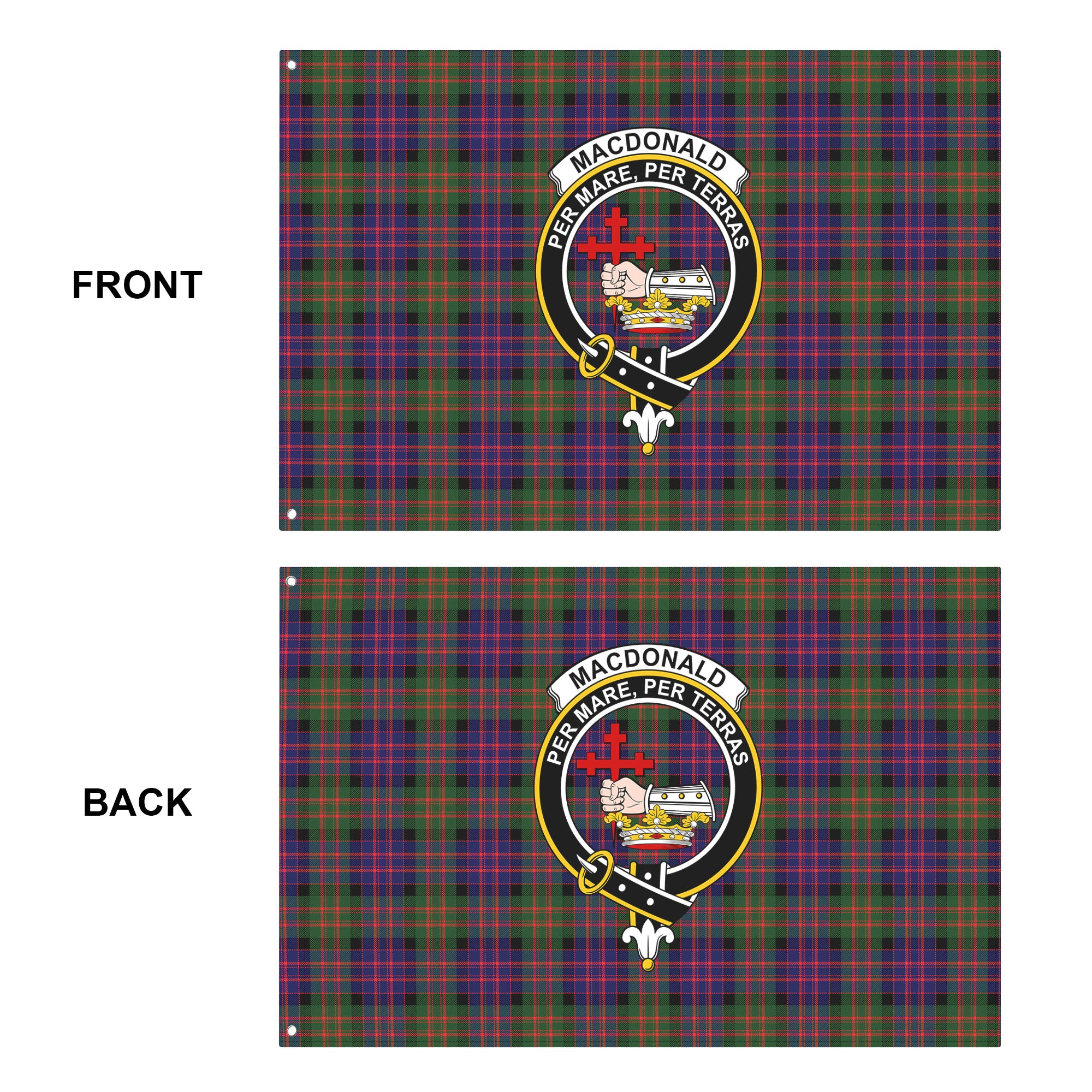 MacDonald Modern Tartan Crest House Flag