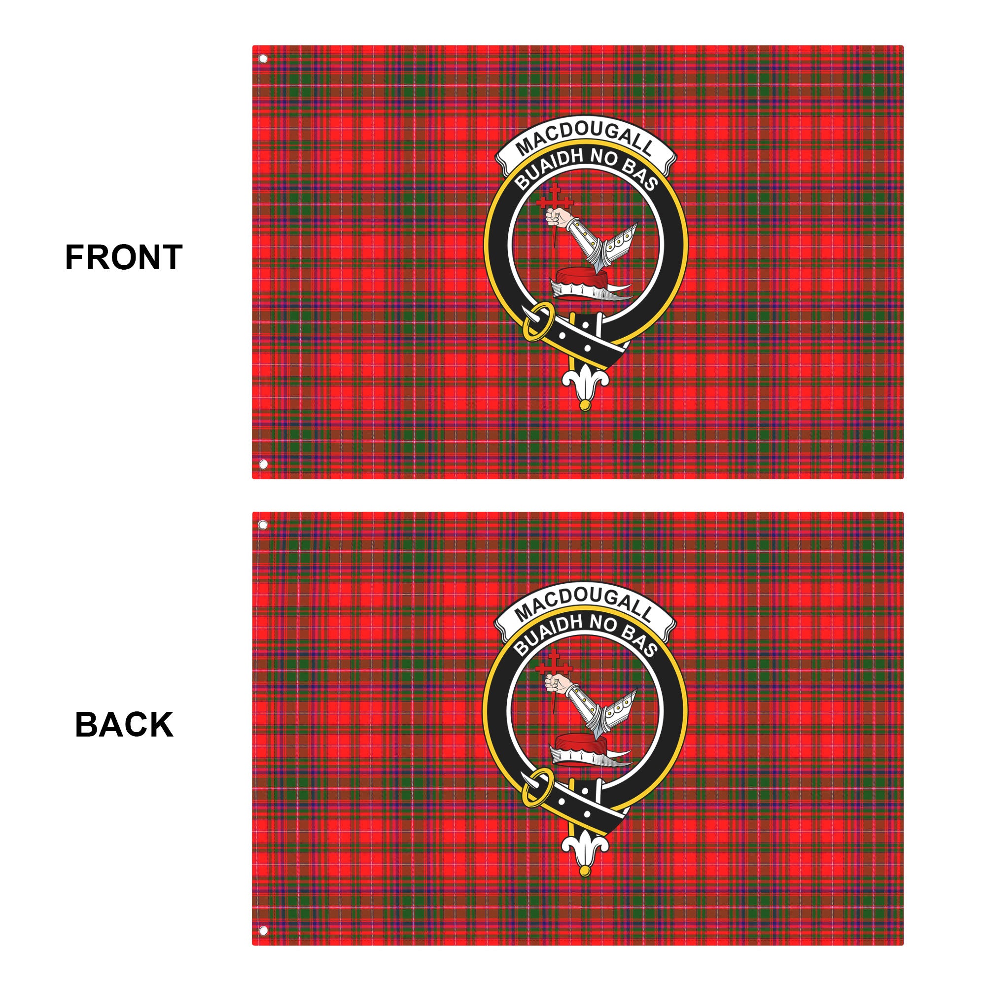 MacDougall Modern Tartan Crest House Flag