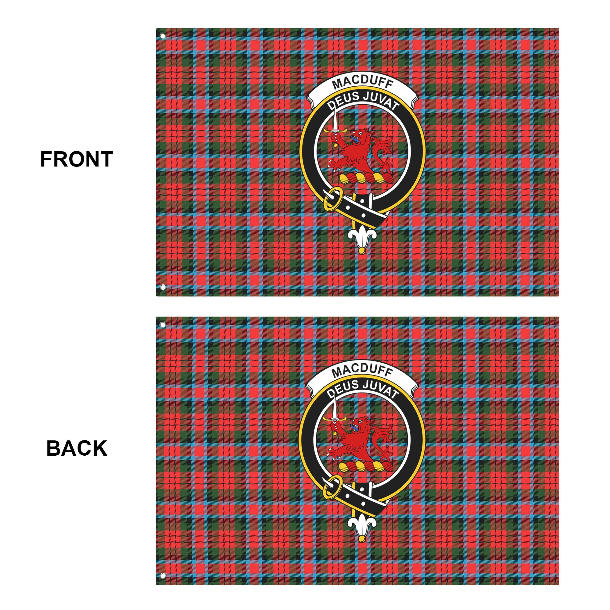 MacDuff Modern Tartan Crest House Flag