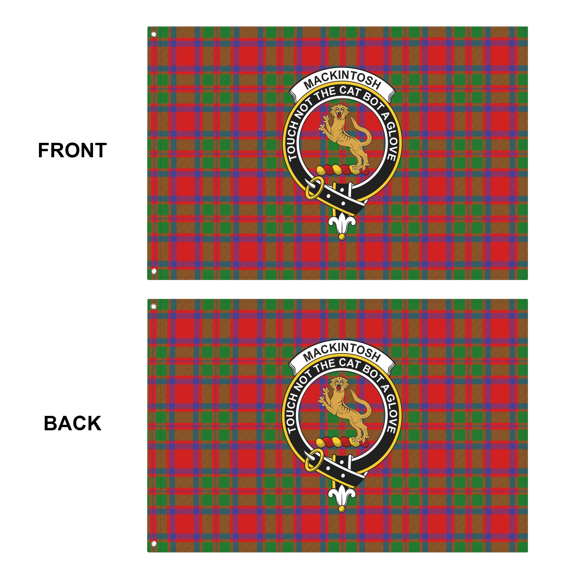 MacKintosh Modern Tartan Crest House Flag