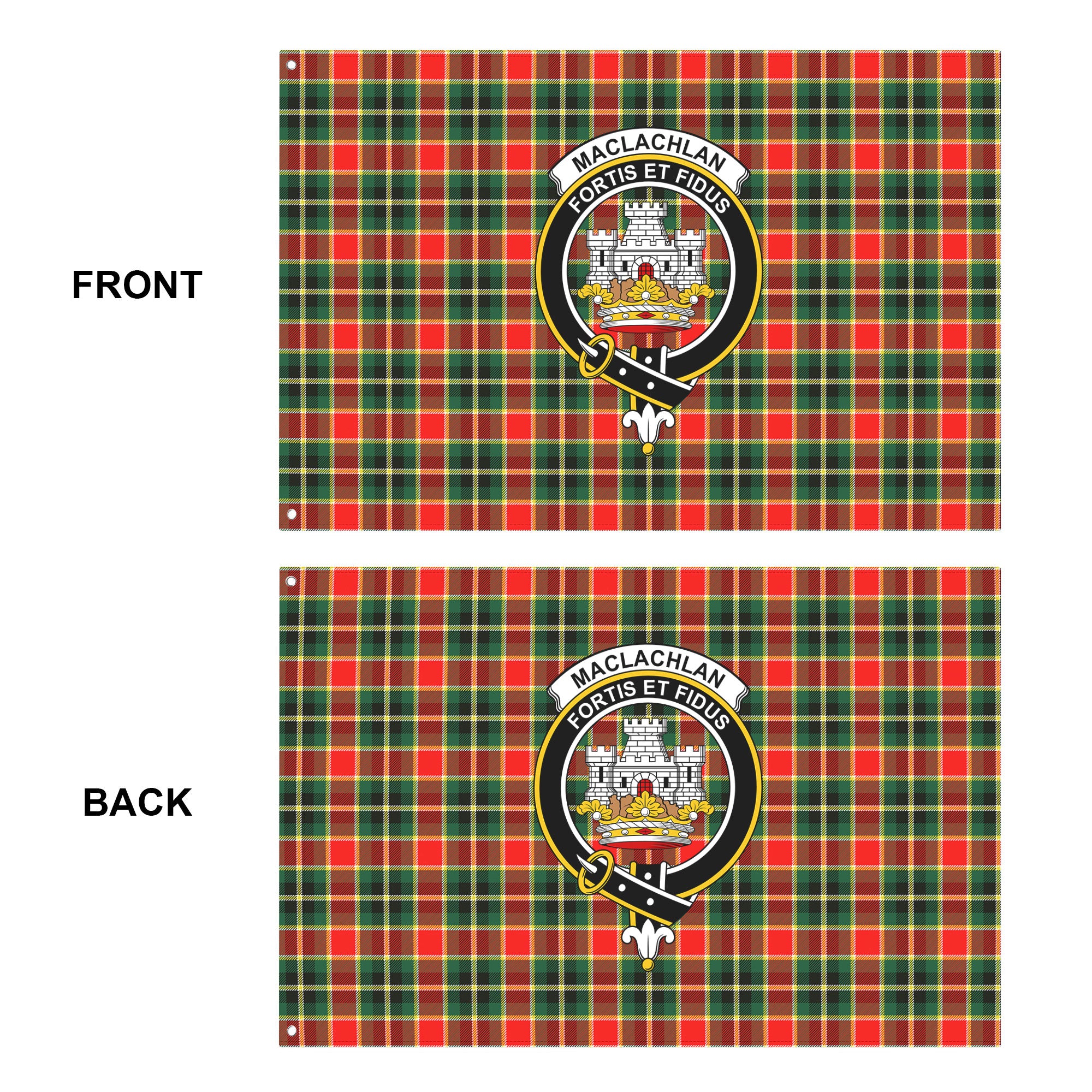 MacLachlan Hunting Modern Tartan Crest House Flag