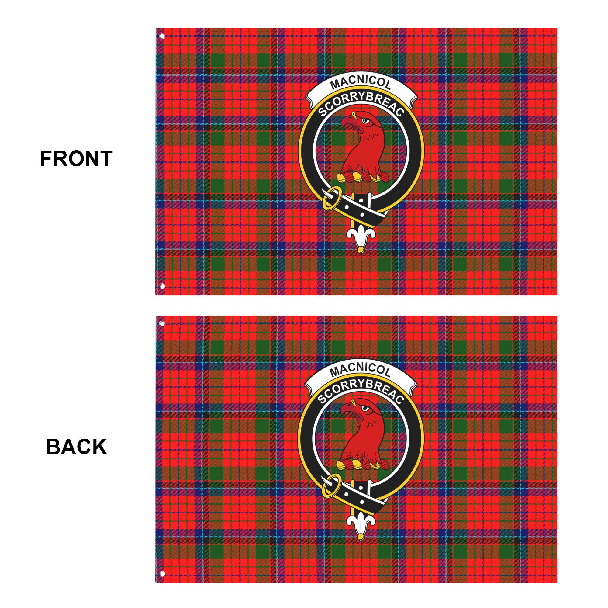MacNicol (of Scorrybreac) Tartan Crest House Flag