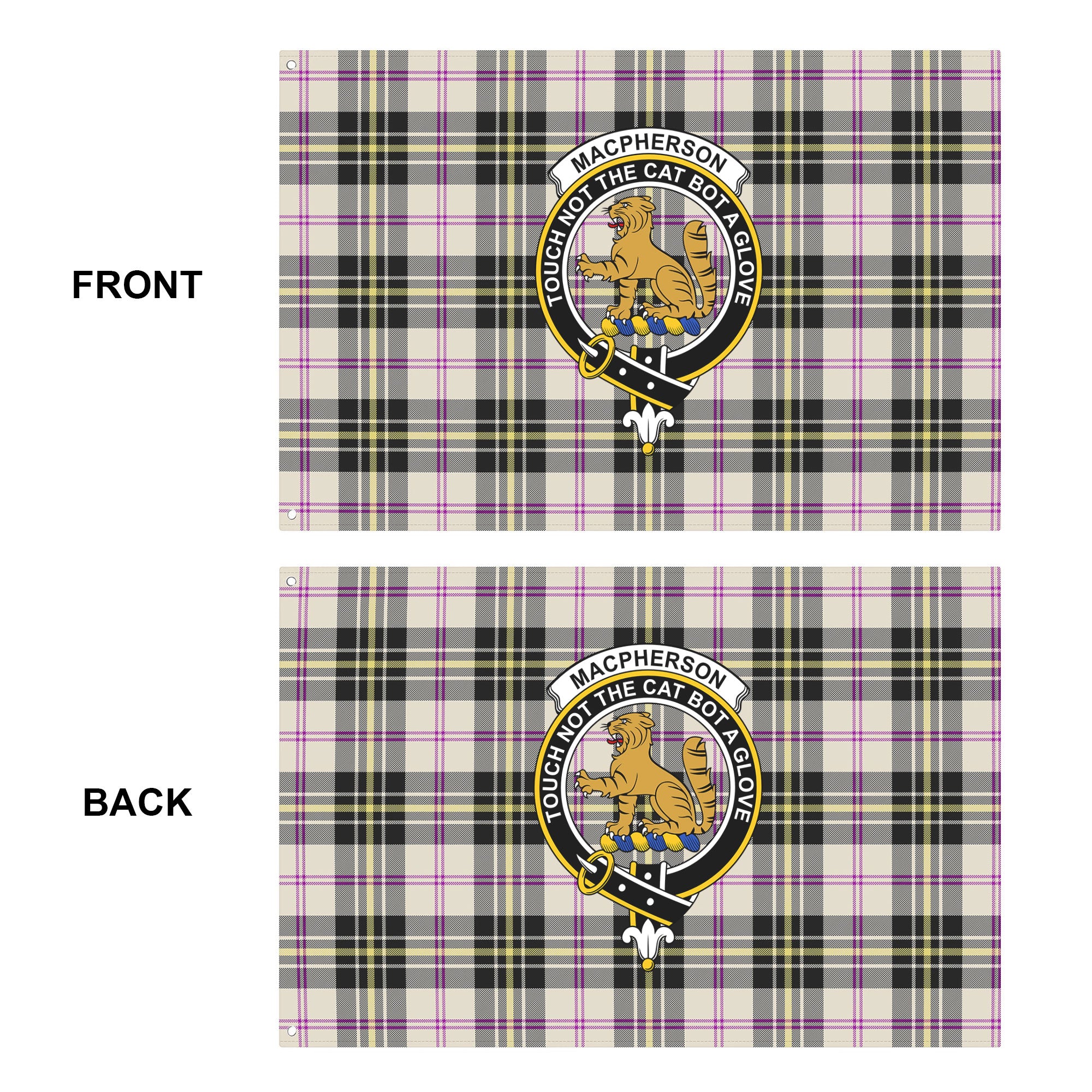 MacPherson Dress Ancient Tartan Crest House Flag