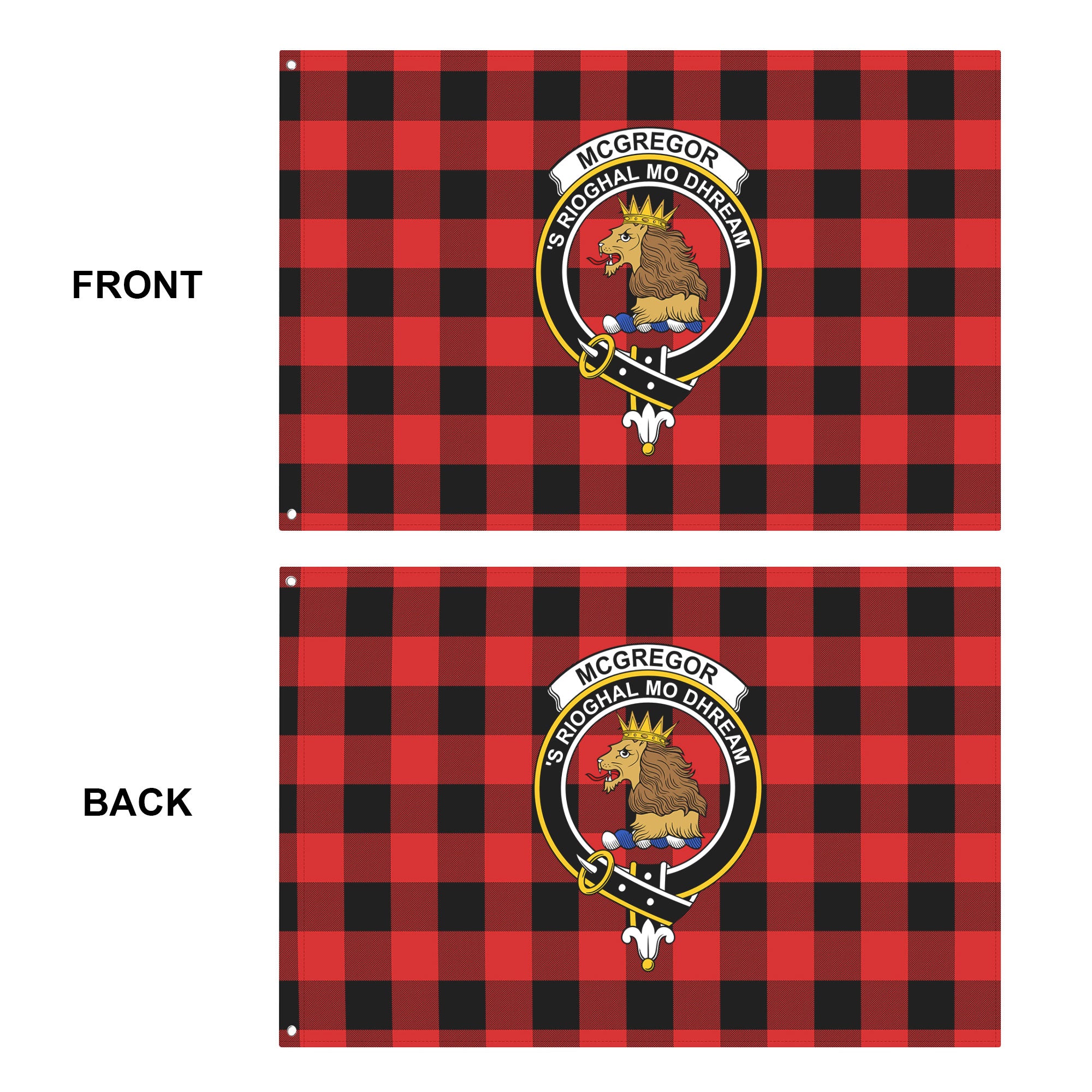 McGregor Rob Roy Modern Tartan Crest House Flag