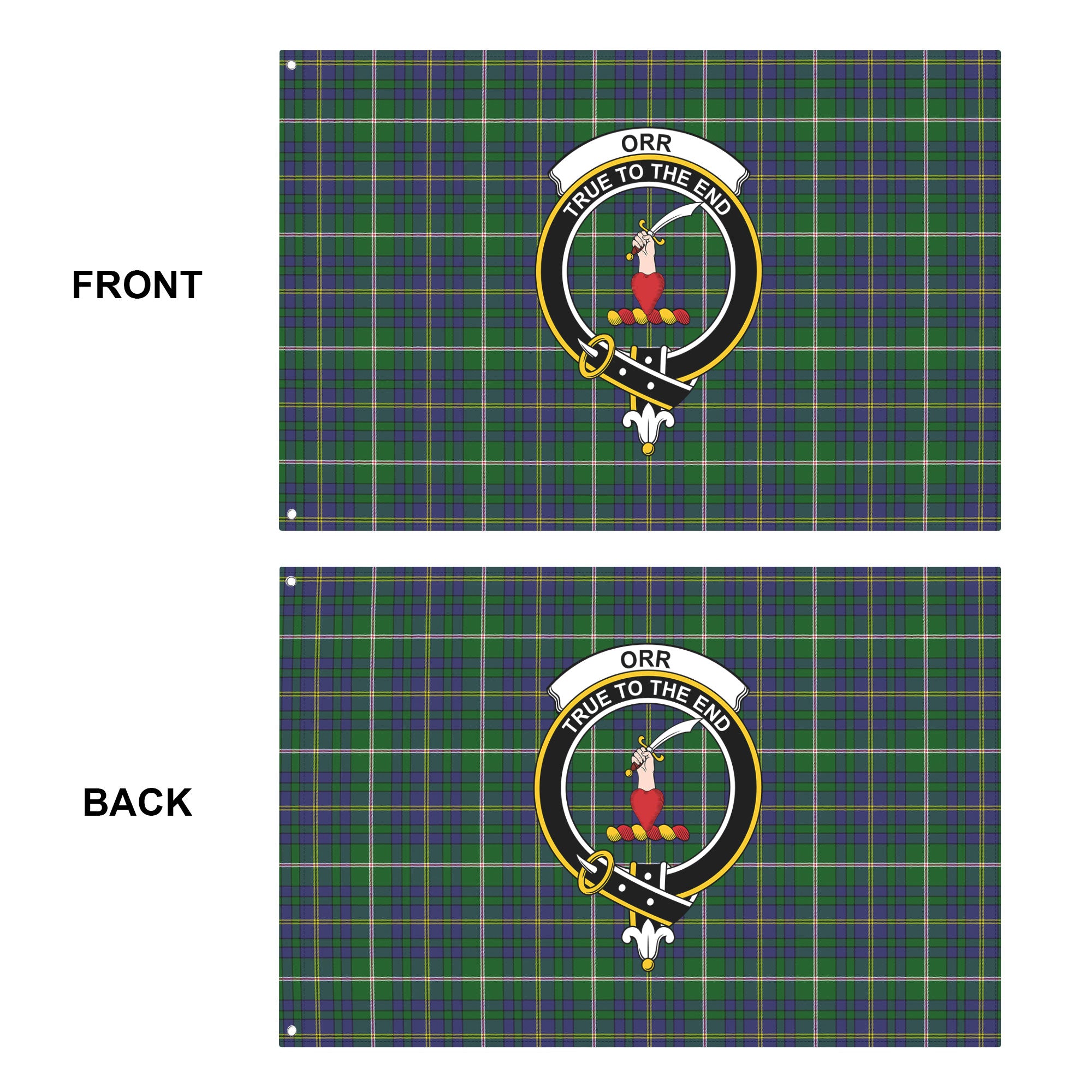 Orr Tartan Crest House Flag