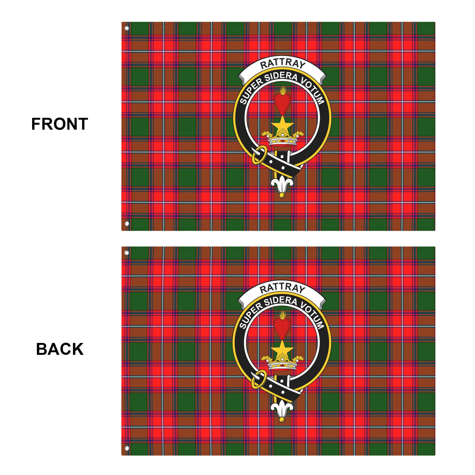 Rattray Modern Tartan Crest House Flag