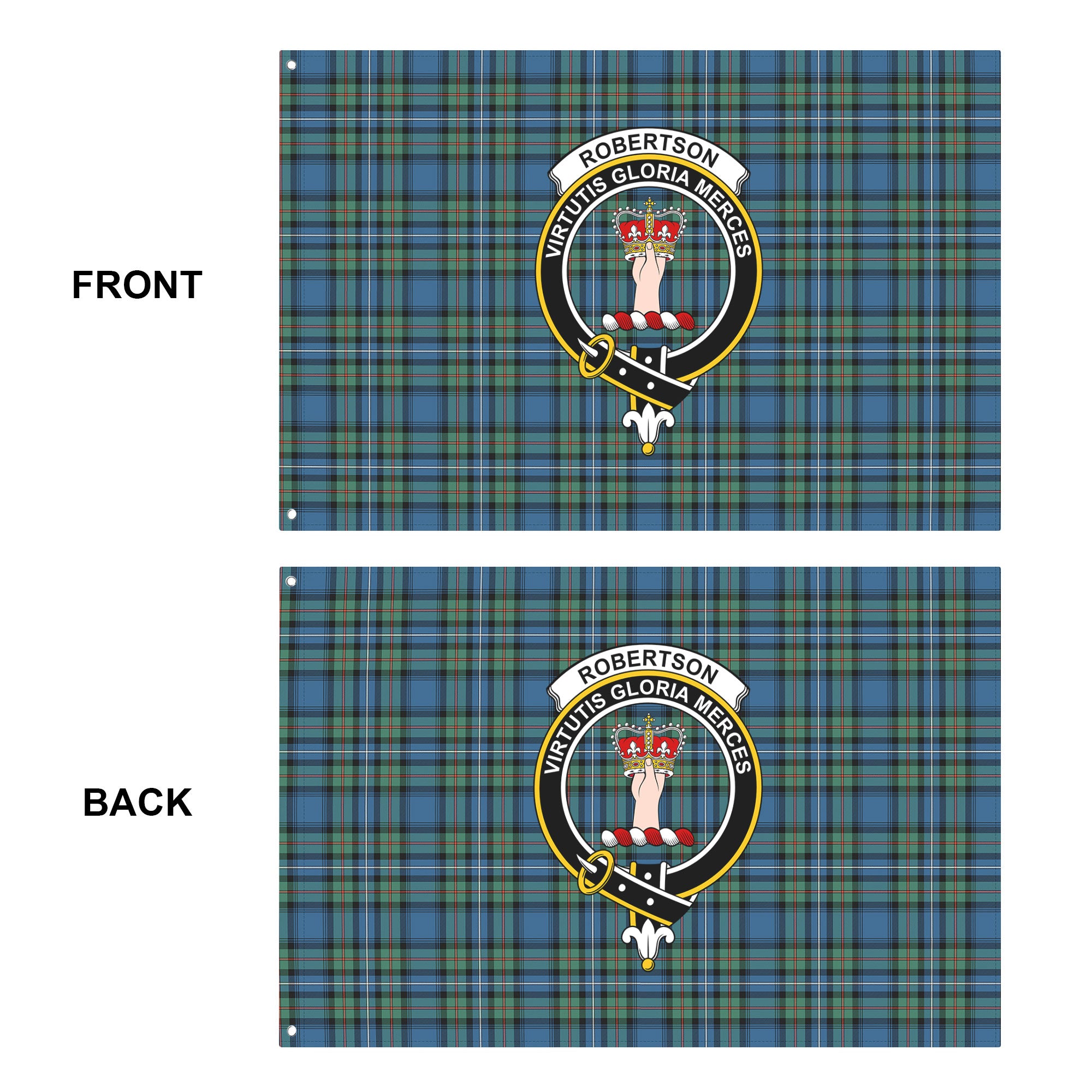 Robertson Hunting Ancient Tartan Crest House Flag