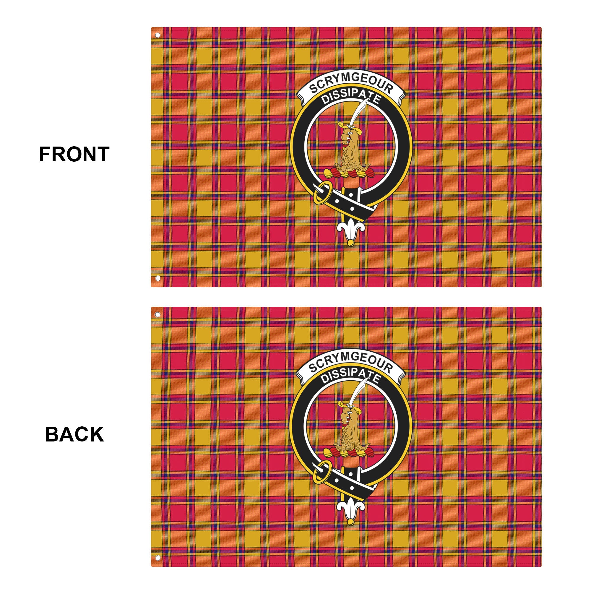 Scrymgeour Tartan Crest House Flag