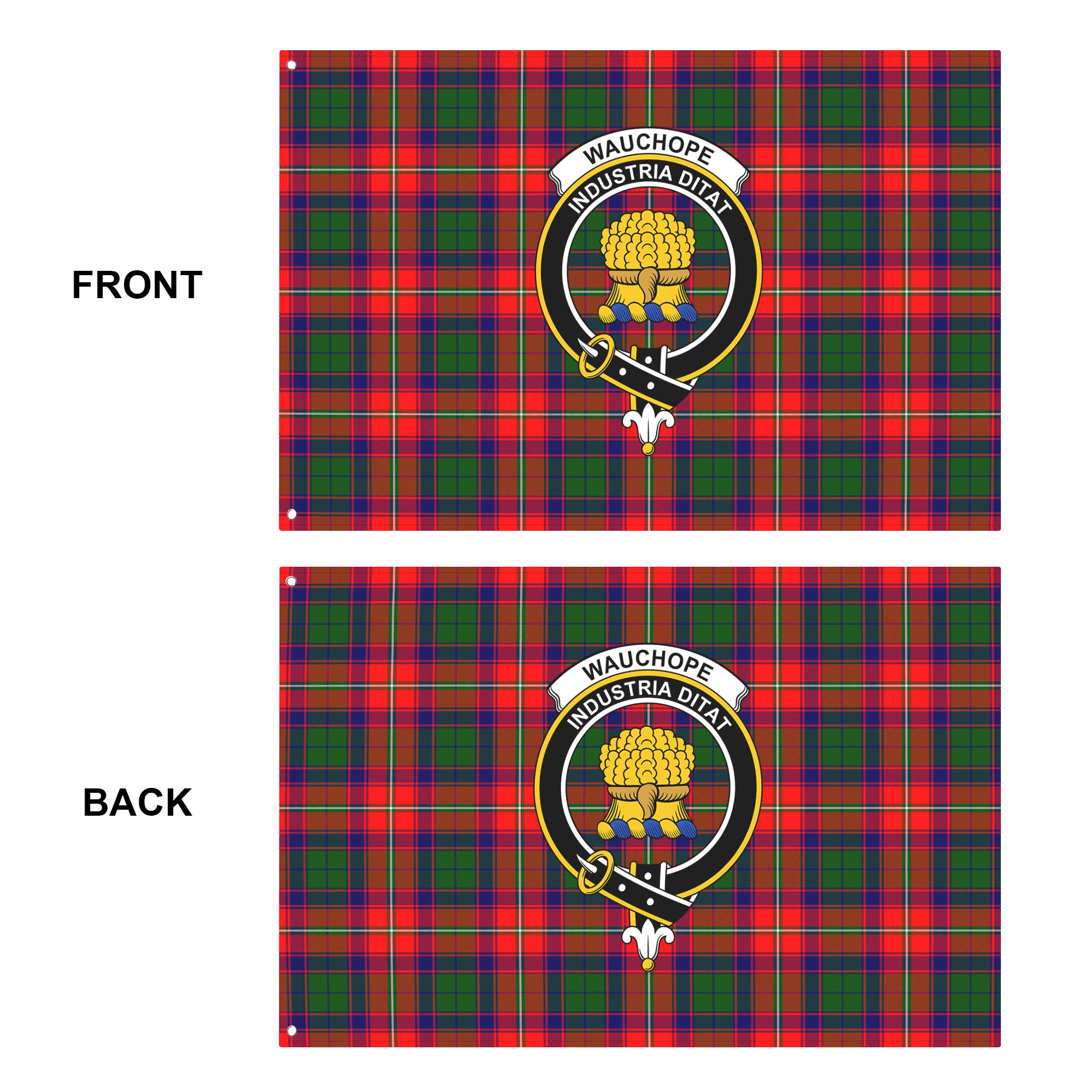 Wauchope (or Waugh) Tartan Crest House Flag
