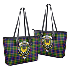 Arnott Tartan Crest Leather Tote Bag