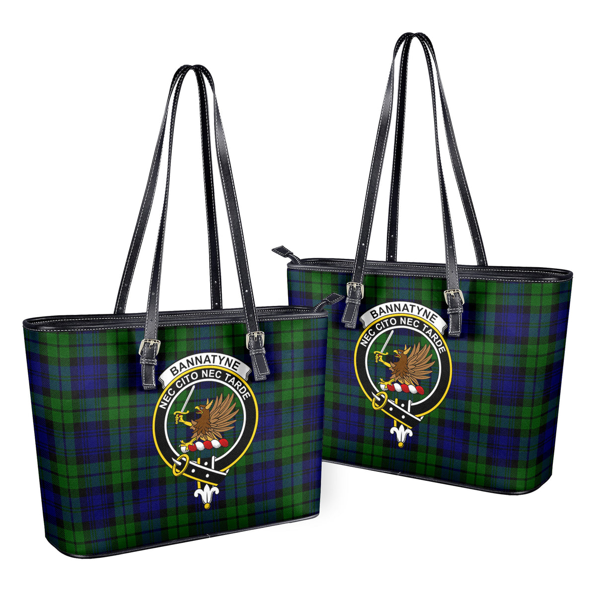 Bannatyne Tartan Crest Leather Tote Bag