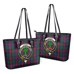 Cairns Tartan Crest Leather Tote Bag