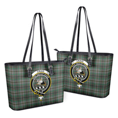 Craig Tartan Crest Leather Tote Bag