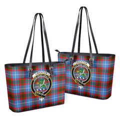 Crichton Tartan Crest Leather Tote Bag