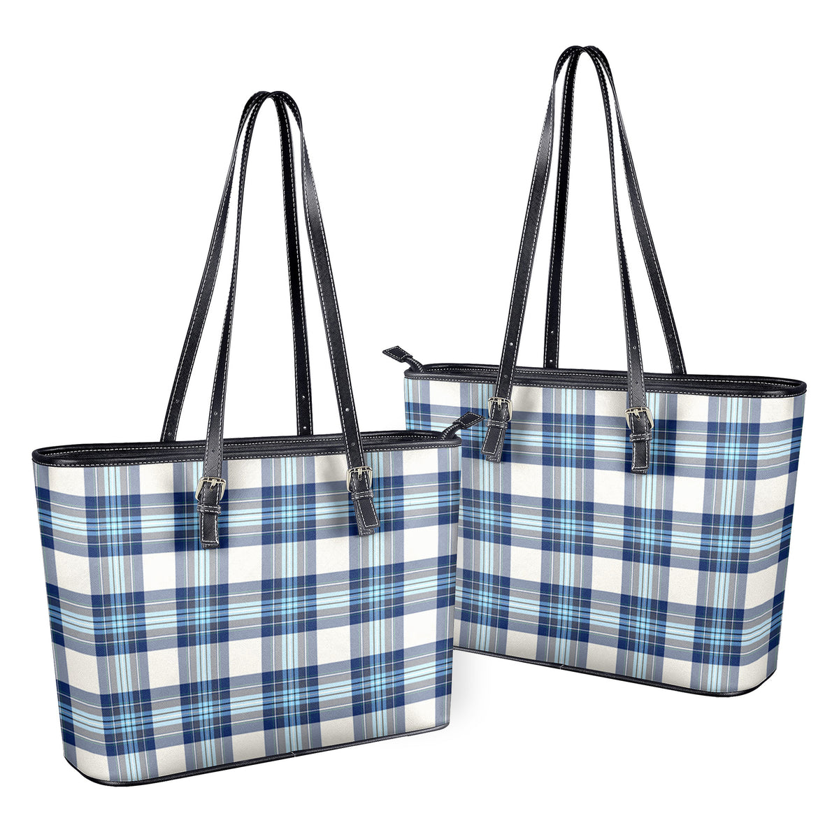 Dunnet Tartan Leather Tote Bag