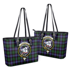 Galbraith Modern Tartan Crest Leather Tote Bag