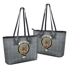 Gladstone Tartan Crest Leather Tote Bag