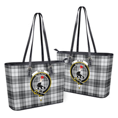 Glen Tartan Crest Leather Tote Bag