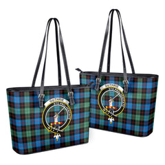 Guthrie Ancient Tartan Crest Leather Tote Bag