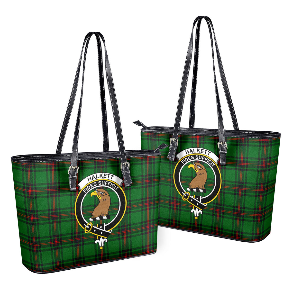 Halkett Tartan Crest Leather Tote Bag