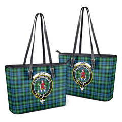 Lyon Tartan Crest Leather Tote Bag