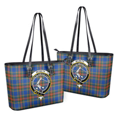 McBeth Ancient Tartan Crest Leather Tote Bag