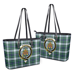 McKenzie Dress Ancient Tartan Crest Leather Tote Bag