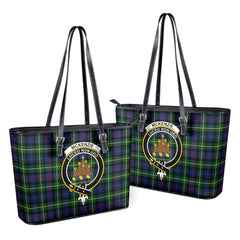 McKenzie Tartan Crest Leather Tote Bag