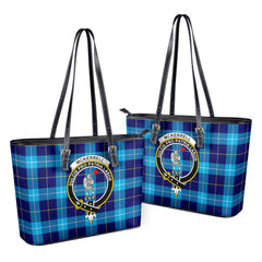 McKerrell Tartan Crest Leather Tote Bag