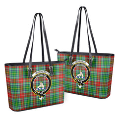 Muirhead Tartan Crest Leather Tote Bag