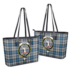 Napier Modern Tartan Crest Leather Tote Bag